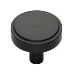 M Marcus Heritage Brass Stepped Disc Design Cabinet Knob 32mm 